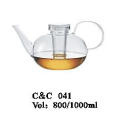 High Quality Glass Teapot Infuser with Popular Design, Glass Teapot with Stainless Steel Tea Infuser